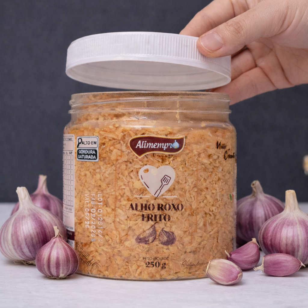 Pack com 01 Unidade de Alho Roxo Nobre Triturado 500 g + 01 Unidade de Frito 250 g