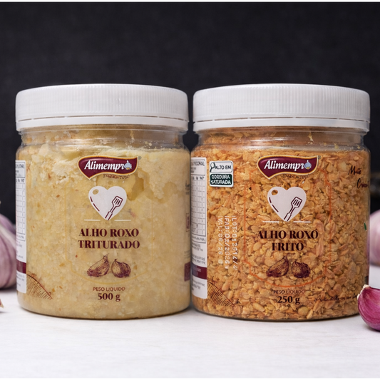 Pack com 01 Unidade de Alho Roxo Nobre Triturado 500 g + 01 Unidade de Frito 250 g